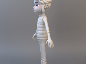 Cartoon Teenage Girl Modelo 3D