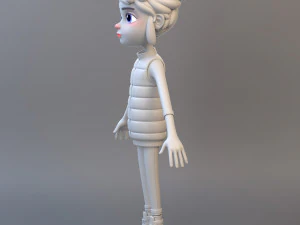 Gadis Remaja Kartun Model 3D