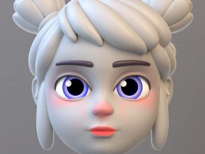 Gadis Remaja Kartun Model 3D