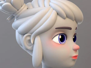 Gadis Remaja Kartun Model 3D