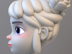 Gadis Remaja Kartun Model 3D