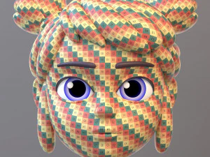 Gadis Remaja Kartun Model 3D