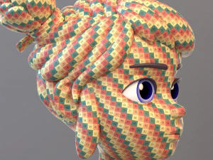 Gadis Remaja Kartun Model 3D