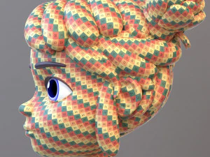 Gadis Remaja Kartun Model 3D