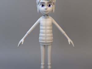 Cartoon Teenage Girl Modelo 3D