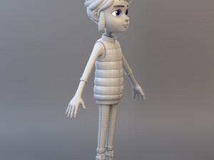 Cartoon Teenage Girl Modelo 3D