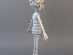 Cartoon Teenage Girl Modelo 3D