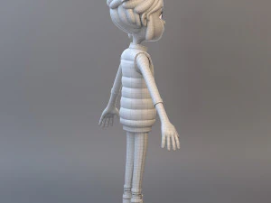 Gadis Remaja Kartun Model 3D