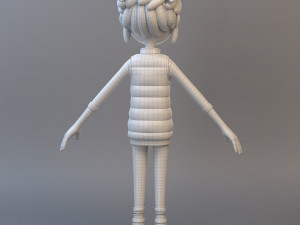 Cartoon Teenage Girl Modelo 3D
