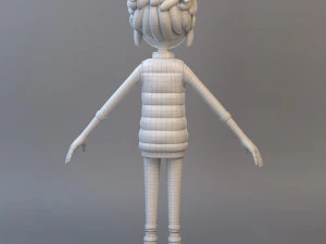 Gadis Remaja Kartun Model 3D