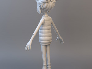 Cartoon Teenage Girl Modelo 3D