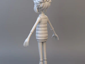 Gadis Remaja Kartun Model 3D