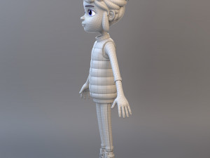 Cartoon Teenage Girl Modelo 3D