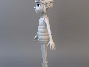 Gadis Remaja Kartun Model 3D