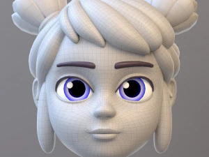 Gadis Remaja Kartun Model 3D