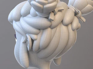 Gadis Remaja Kartun Model 3D