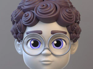 漫画の十代の少年 3Dモデル