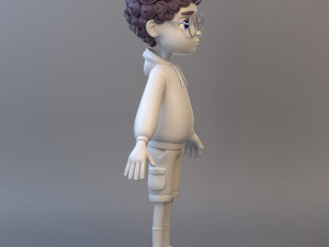 Cartoon Teenage Boy 3D Model