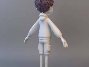 Cartoon Teenage Boy 3D Model
