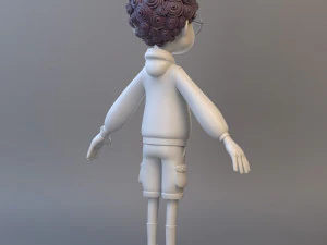 Cartoon Teenage Boy 3D Model