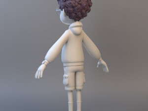 Cartoon Teenage Boy 3D Model