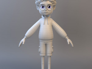 Cartoon Teenage Boy 3D Model