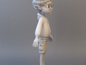 Cartoon Teenage Boy 3D Model