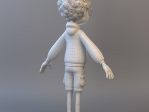 Cartoon Teenage Boy 3D Model