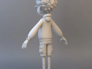 Cartoon Teenage Boy 3D Model