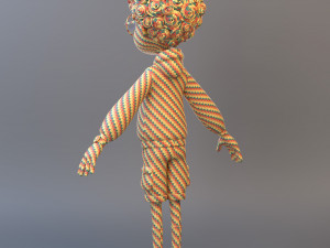 Cartoon Teenage Boy 3D Model