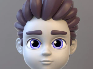 Cartoon Teenage Boy 02 3D Model