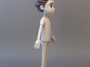 Cartoon Teenage Boy 02 Model 3D