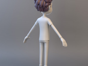 Cartoon Teenage Boy 02 Model 3D