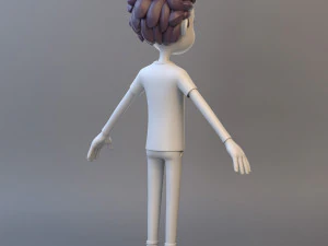 Cartoon Teenage Boy 02 3D Model