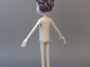 Cartoon Teenage Boy 02 Model 3D