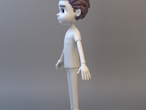 Cartoon Teenage Boy 02 Model 3D