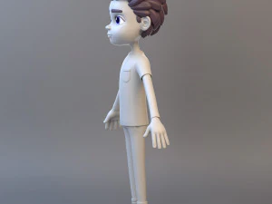 Cartoon Teenage Boy 02 3D Model