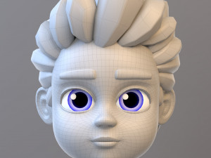 Cartoon Teenage Boy 02 Model 3D