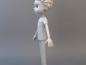Cartoon Teenage Boy 02 Model 3D