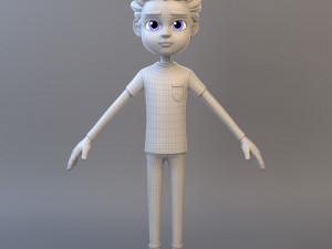 Cartoon Teenage Boy 02 Model 3D