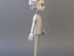 Cartoon Teenage Boy 02 Model 3D