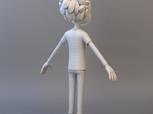 Cartoon Teenage Boy 02 Model 3D