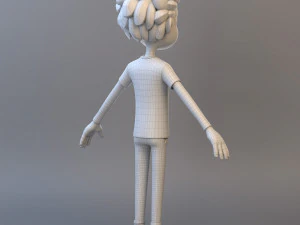 Cartoon Teenage Boy 02 3D Model