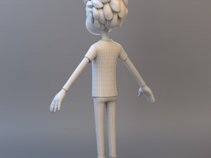 Cartoon Teenage Boy 02 Model 3D