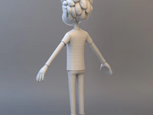 Cartoon Teenage Boy 02 3D Model