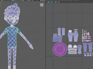 Cartoon Teenage Boy 02 3D Model