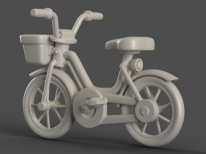Cartoon Kid Bicycle 3D Model
