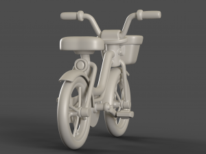 Cartoon Kid Bicycle 3D Model