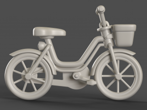 Cartoon Kid Bicycle 3D Model