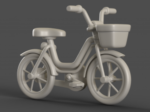 Cartoon Kid Bicycle 3D Model